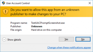 Capture Screenshot of Windows 10 UAC Prompt With Simple Tweak • TechVorm