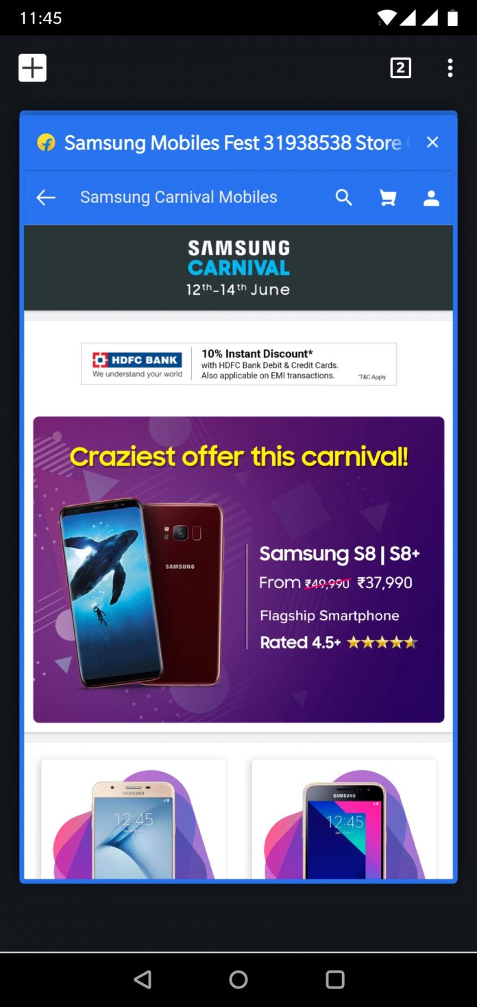 samsung new phone flipkart