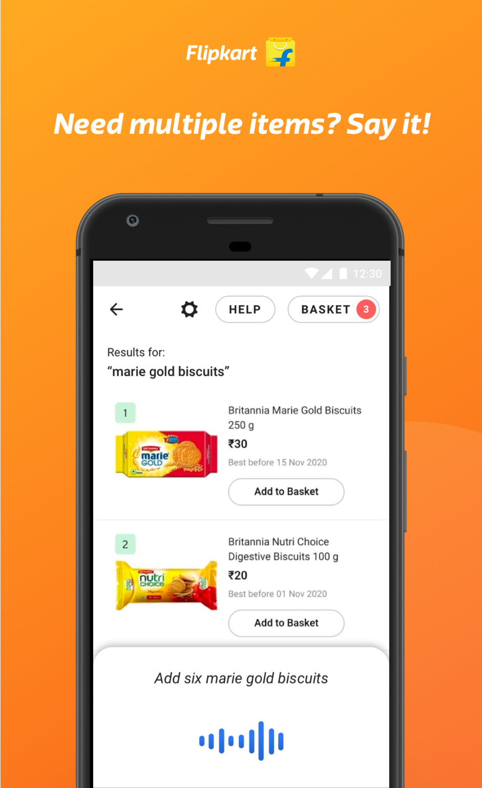 Flipkart Introduces Voice Assistant Feature to its Grocery Store