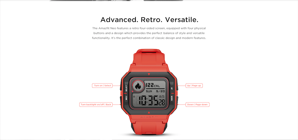Amazfit Neo Smartwatch with Retro Design Launched at Rs. 2499 • TechVorm