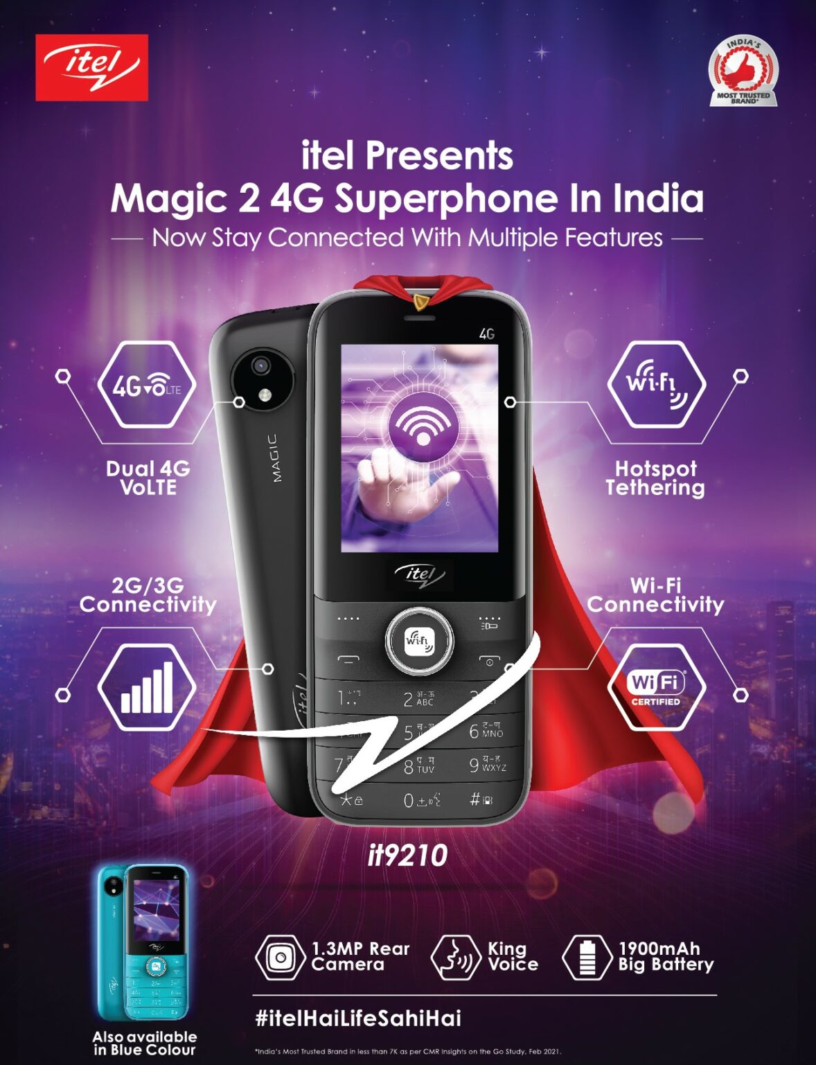 Itel Magic 2 4g Feature Phone With Wi Fi Hotspot Launched At Rs 2349