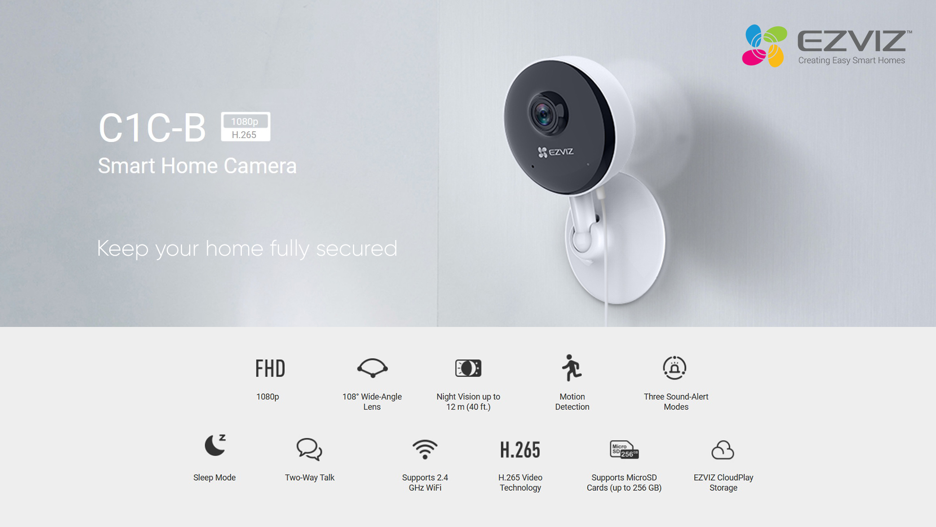 EZVIZ C1C-B Indoor WiFi Security Camera Launched At INR 2429 • TechVorm