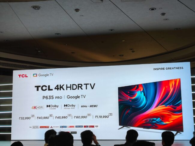 TCL C645 4K QLED TV Series with Google TV, Dolby Vision, Dolby Atmos  Launched - Price @ 40,990 