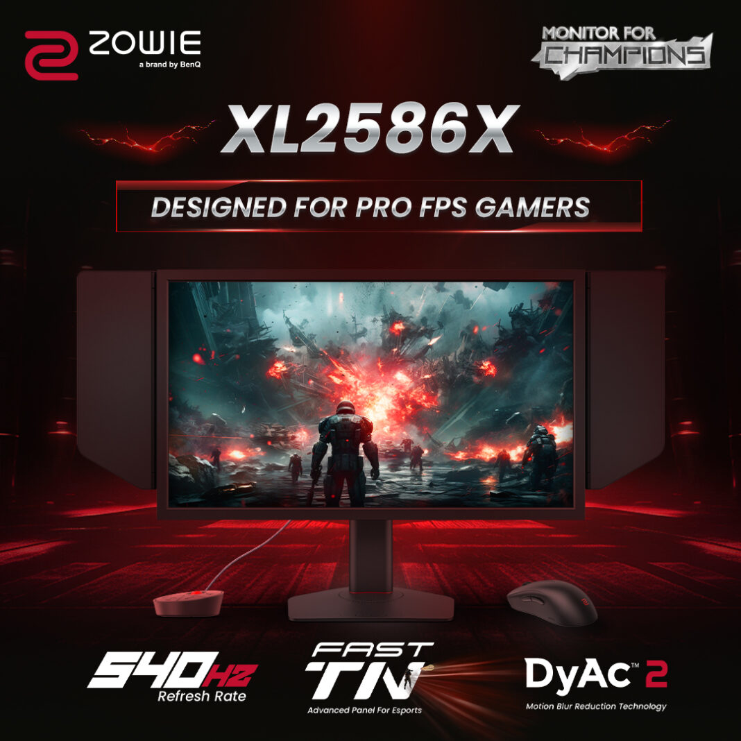 BenQ 540Hz Esports Monitor ZOWIE XL2586X and U2 Wireless Mouse ...